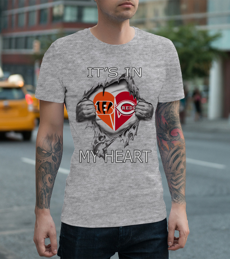 IT'S IN MY HEART BENGALS REDS T-Shirt