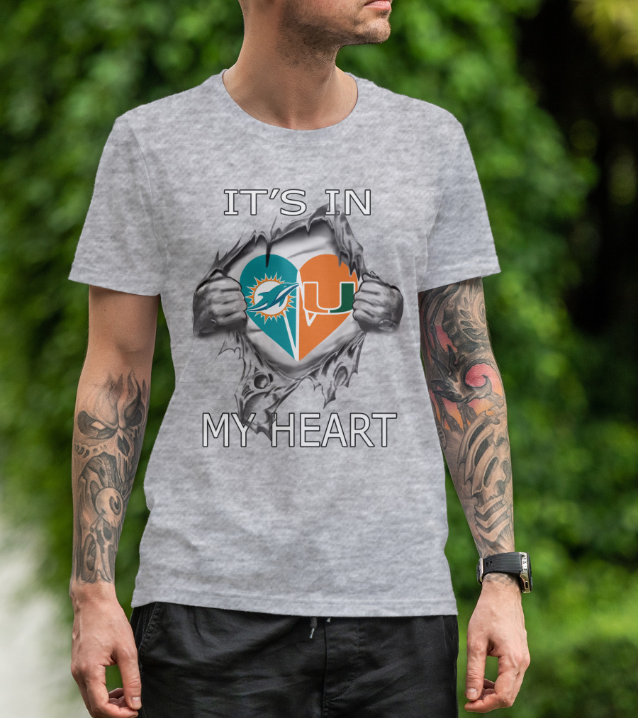 It's In My Heart Dolphins Hurricanes T-Shirt