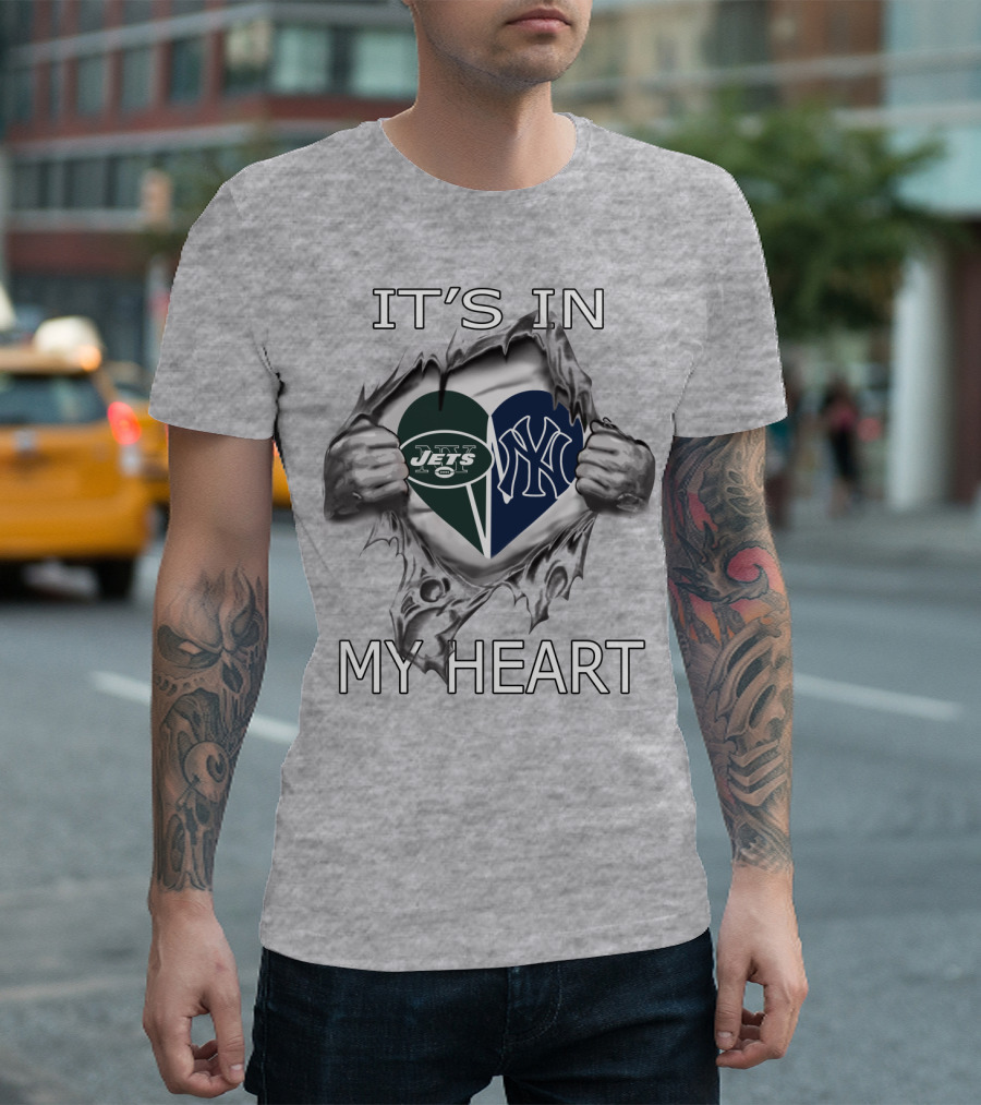It's In My Heart Jets Yankees T-Shirt