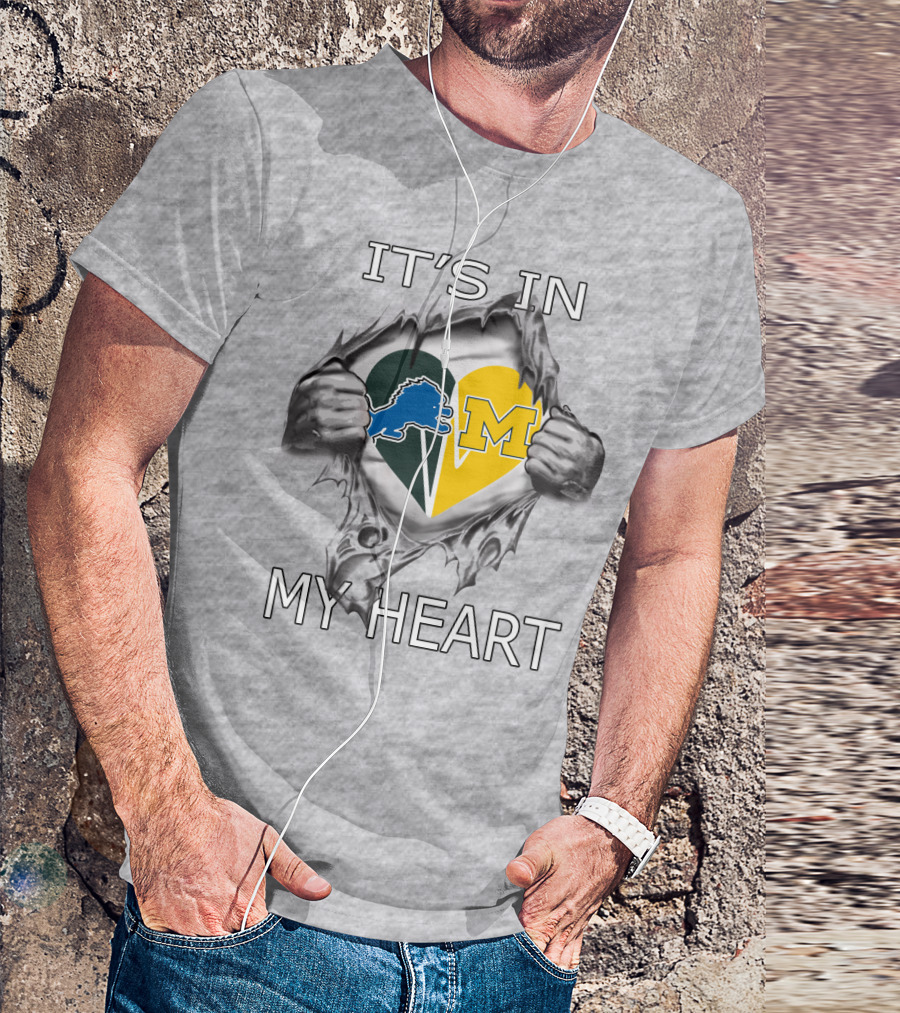 Lions Michigan It's In My Heart T-Shirt