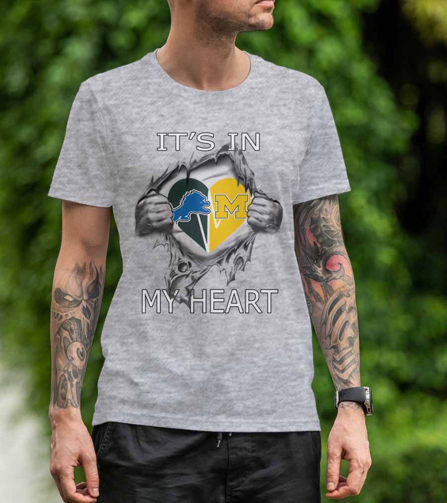 Lions Michigan It's In My Heart T-Shirt