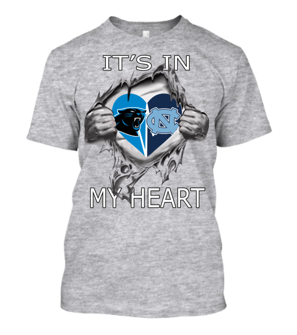 Panthers Tar Heels It's In My Heart T-Shirt