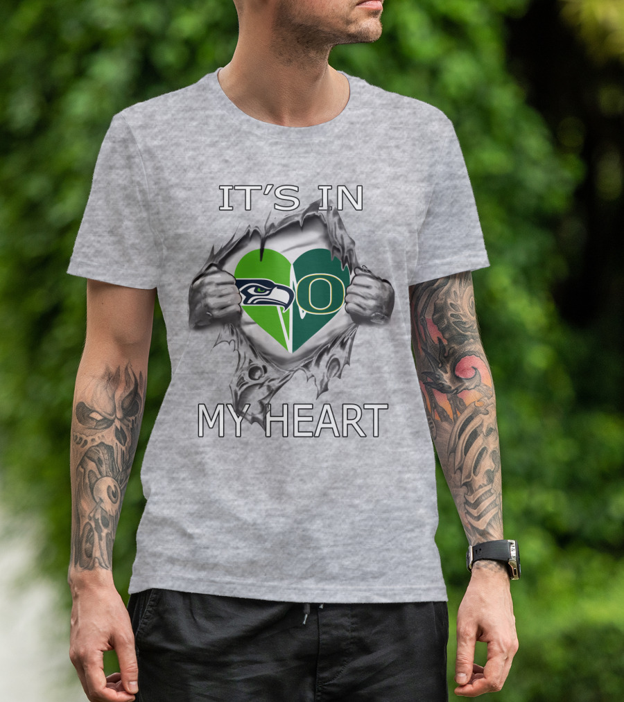 Seahawks Oregon Heart It's In My Heart T-Shirt