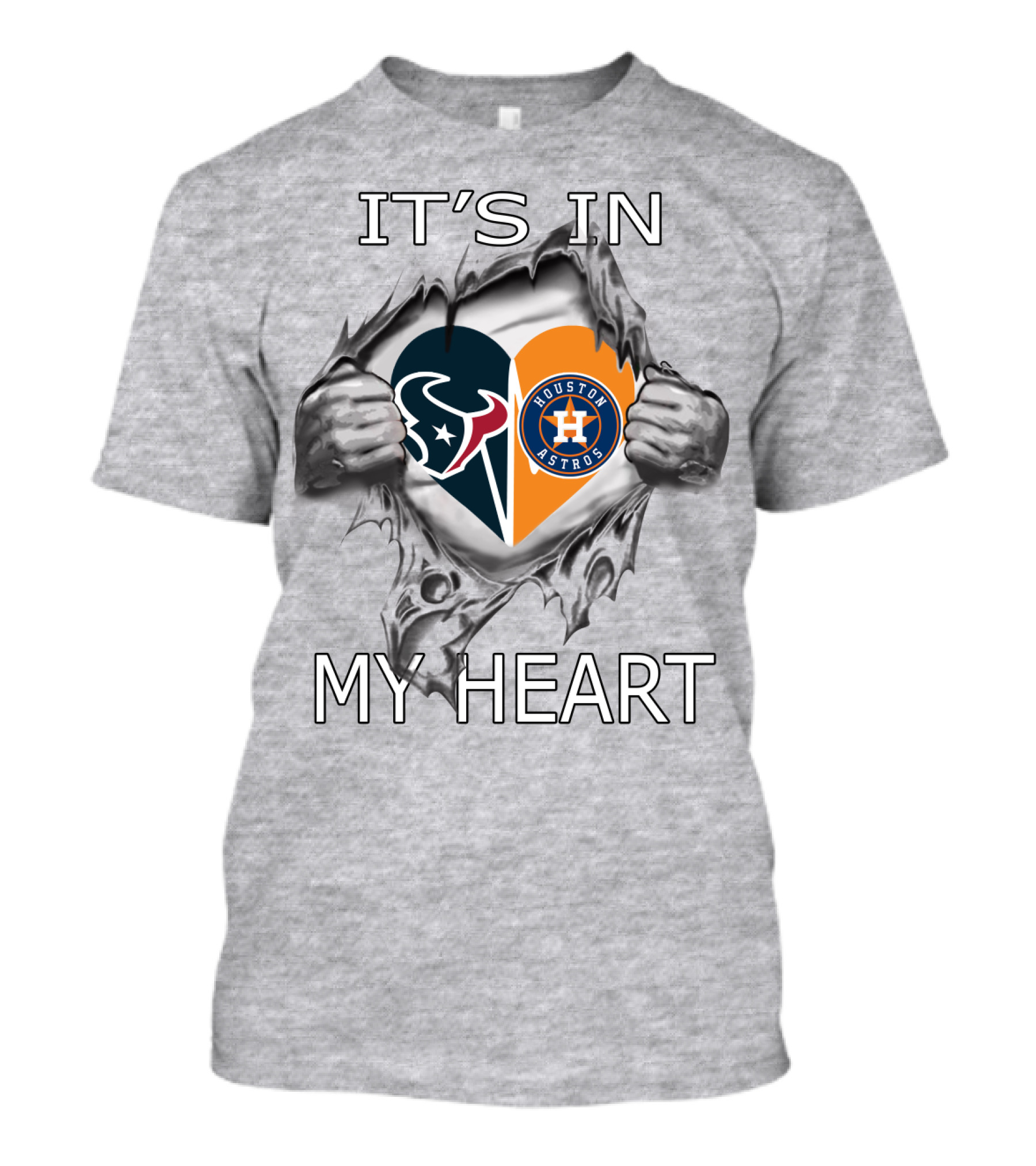 Texans Houston Astros It's In My Heart T-Shirt