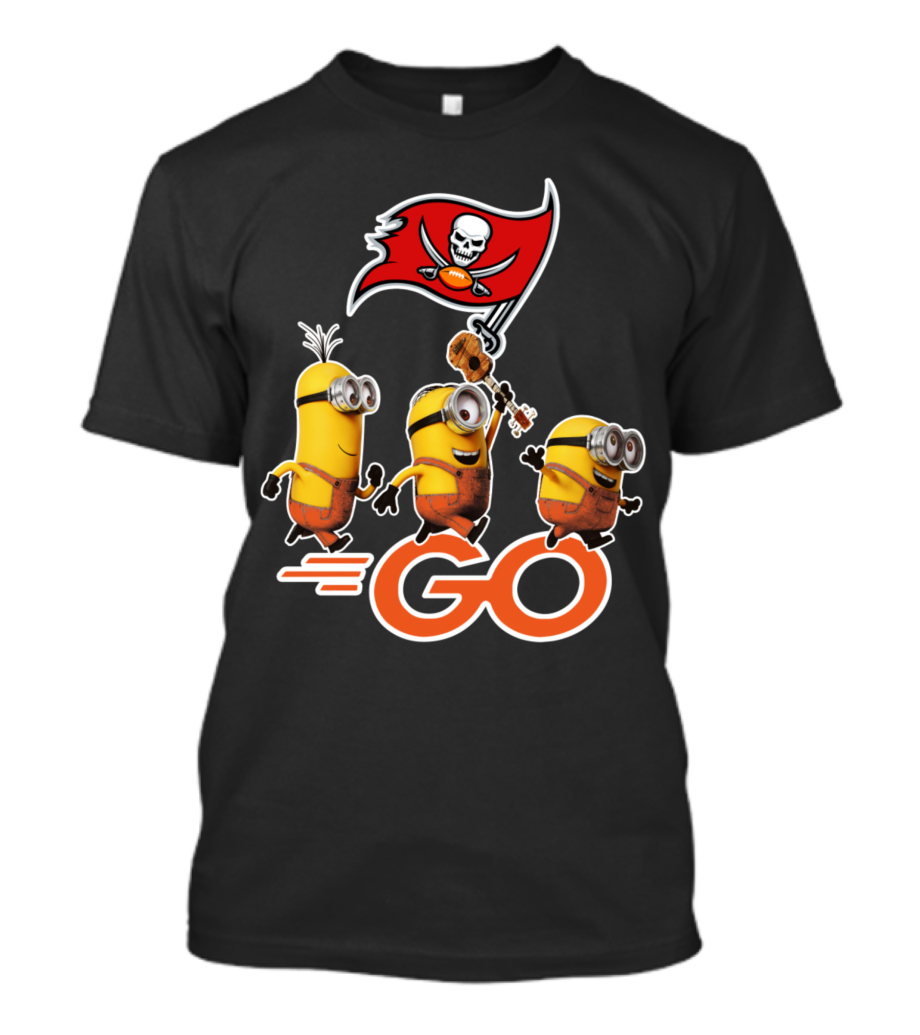 Buccaneers Minions GO Flag Football Skulls T-Shirt