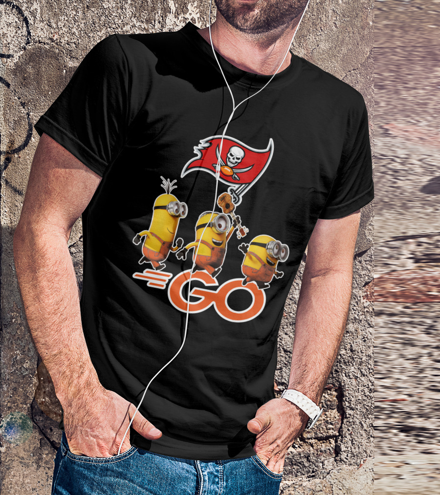 Buccaneers Minions GO Flag Football Skulls T-Shirt