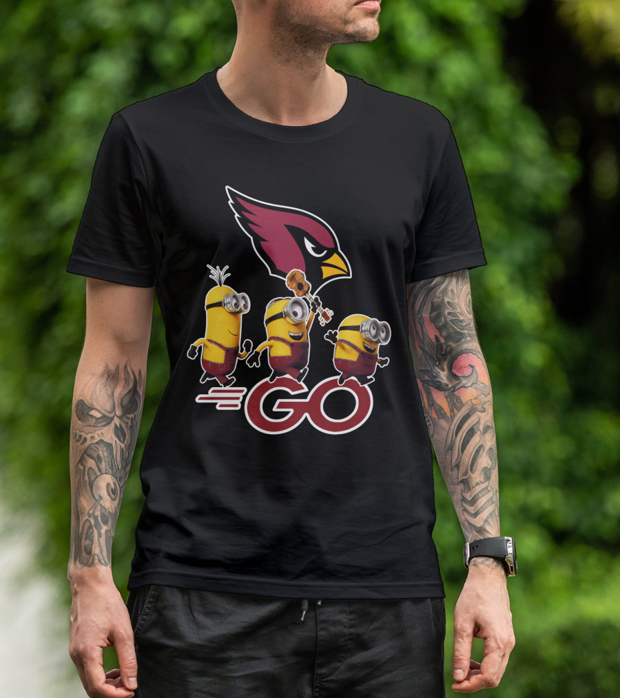 Cardinals Minions Go Football Fan Fun T-Shirt