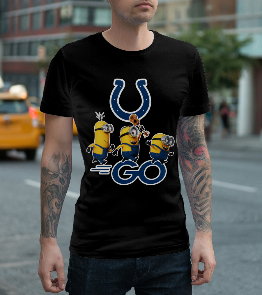 Minions Go Colts Football Fan Fun T-Shirt