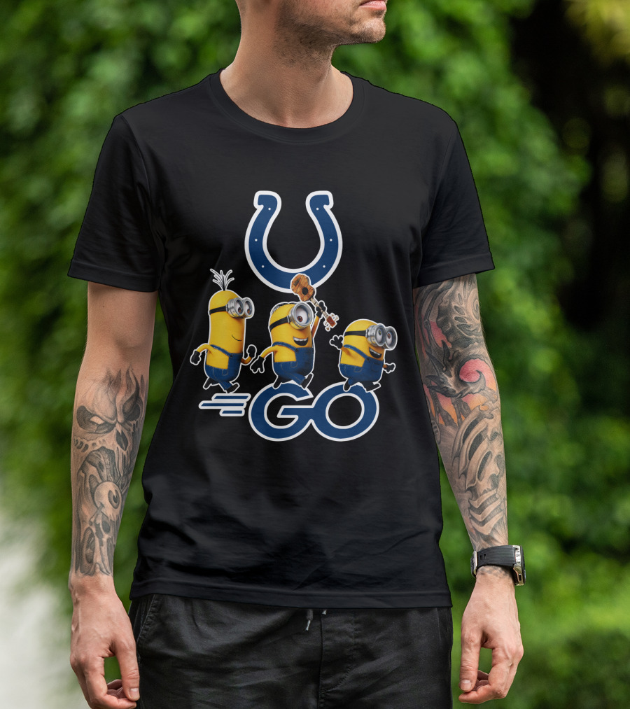 Minions Go Colts Football Fan Fun T-Shirt