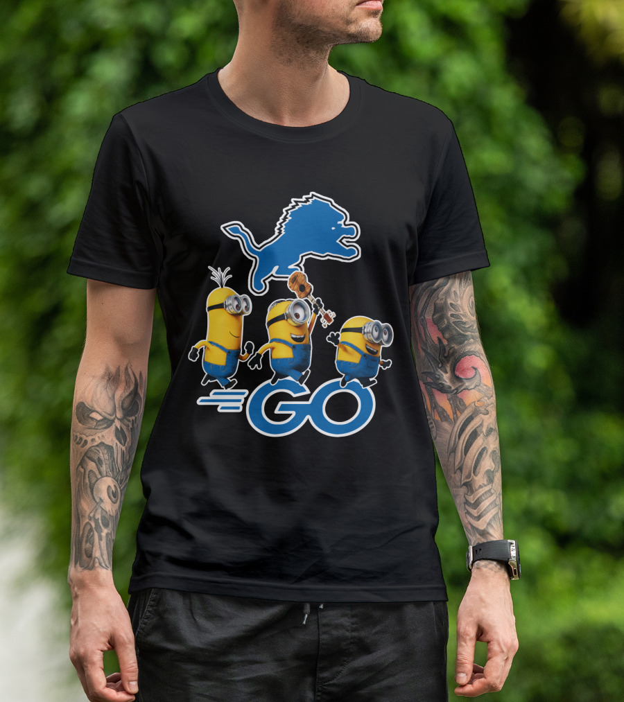 Detroit Lions Minions Go T-Shirt