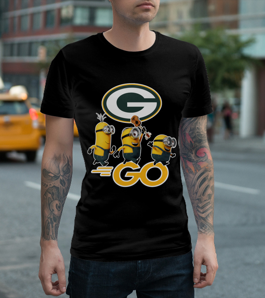 Packers Minions Go Enthusiastic Cheer With Green Bay Team Spirit T-Shirt