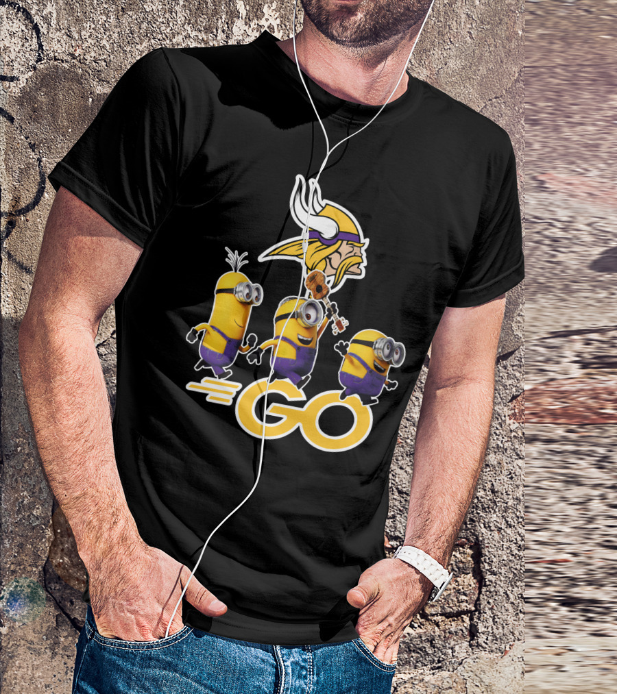Minions Go Vikings Football Fan T-Shirt