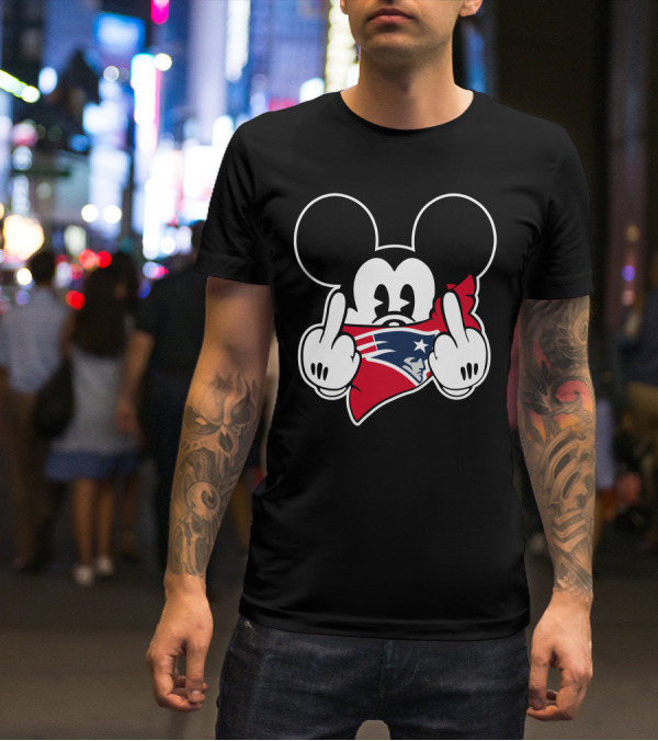 Patriots Mickey Offensive Gesture T-Shirt