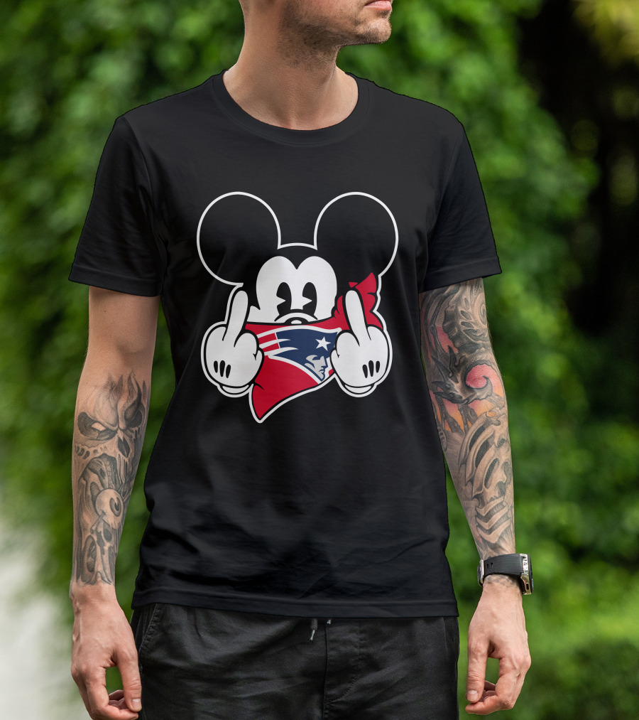 Patriots Mickey Offensive Gesture T-Shirt