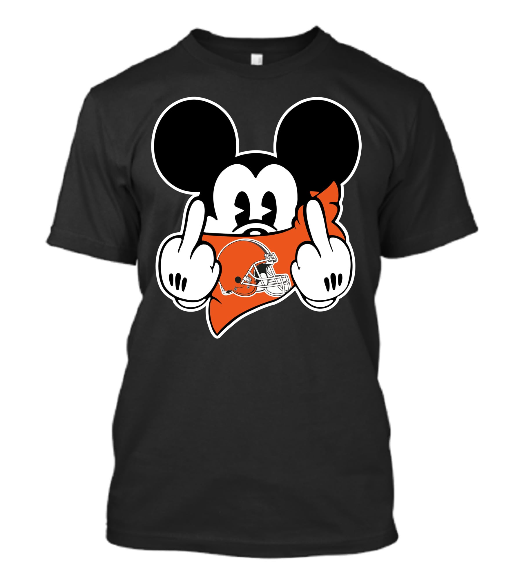 Browns Cleveland Football Helmet Mascot Gesture T-Shirt