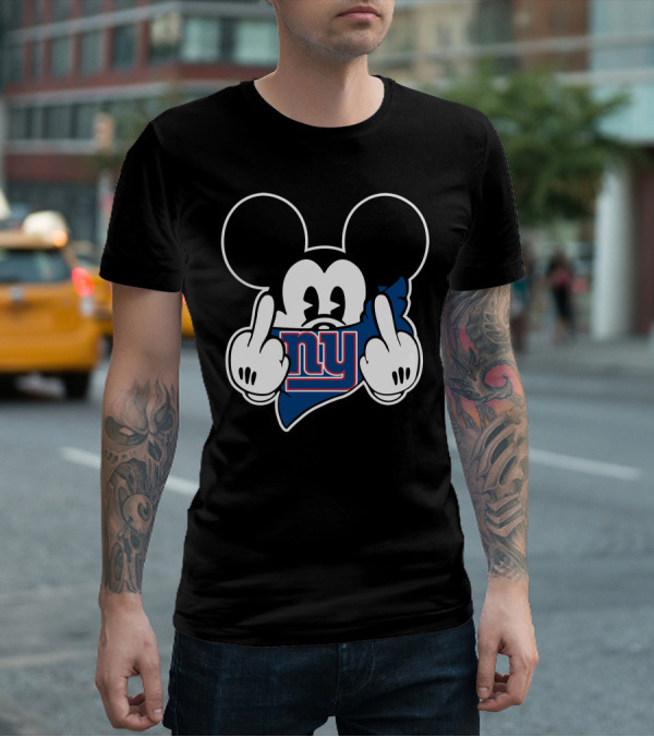 Mickey Hands Gesture New York Giants Bandana T-Shirt