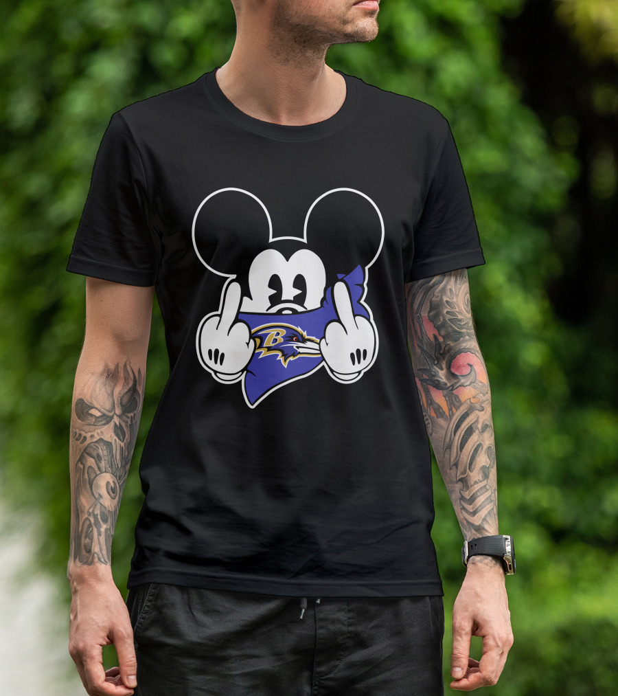Ravens Mickey Mouse Bandana T-Shirt