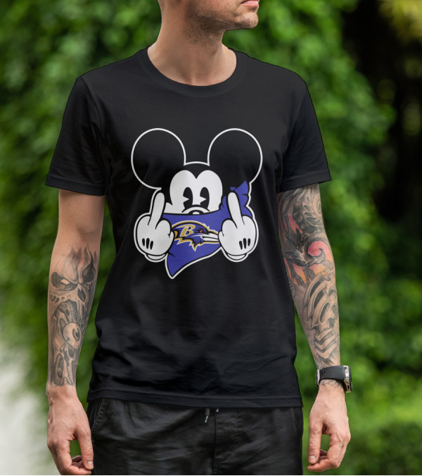 Ravens Mickey Mouse Bandana T-Shirt