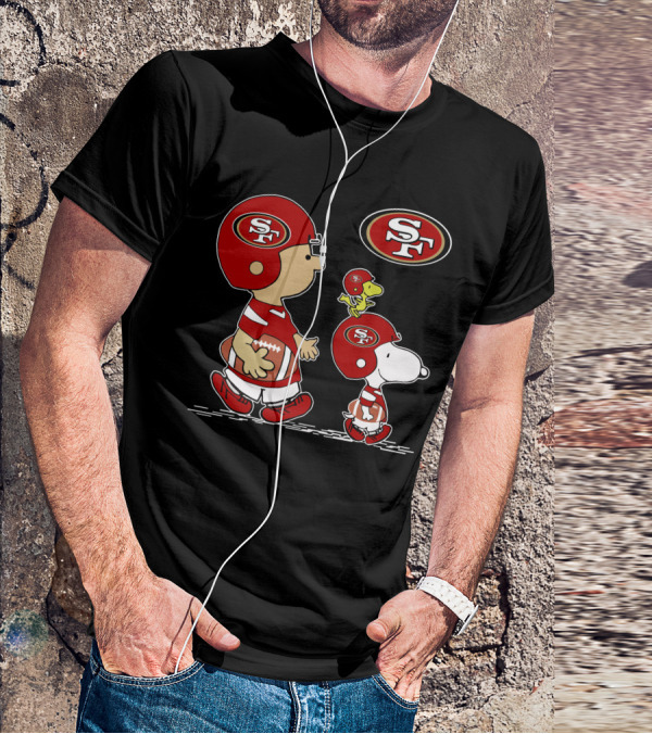 49ers Sf Snoopy Peanuts Football Team Kids T-Shirt