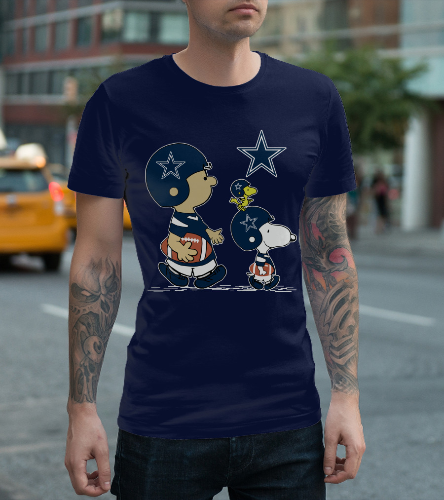 Cowboys Snoopy Football Peanuts Characters Dallas Star T-Shirt