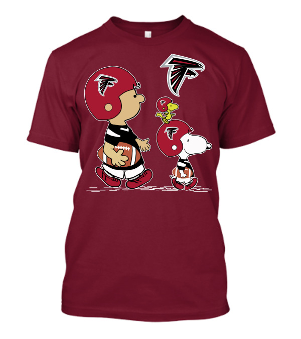 Falcons Snoopy Charlie Brown Woodstock Football Team T-Shirt