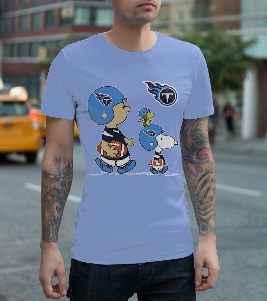 Titans Football Snoopy and Friends Helmet Walk T-Shirt