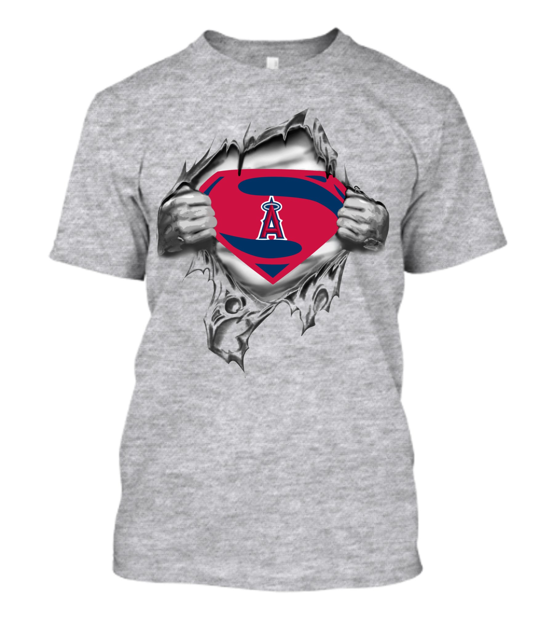 Angels Superman Symbol With Red Shield And Letter A T-Shirt