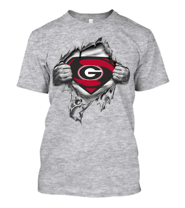 Georgia Bulldogs Super G Superman Logo Mashup T-Shirt