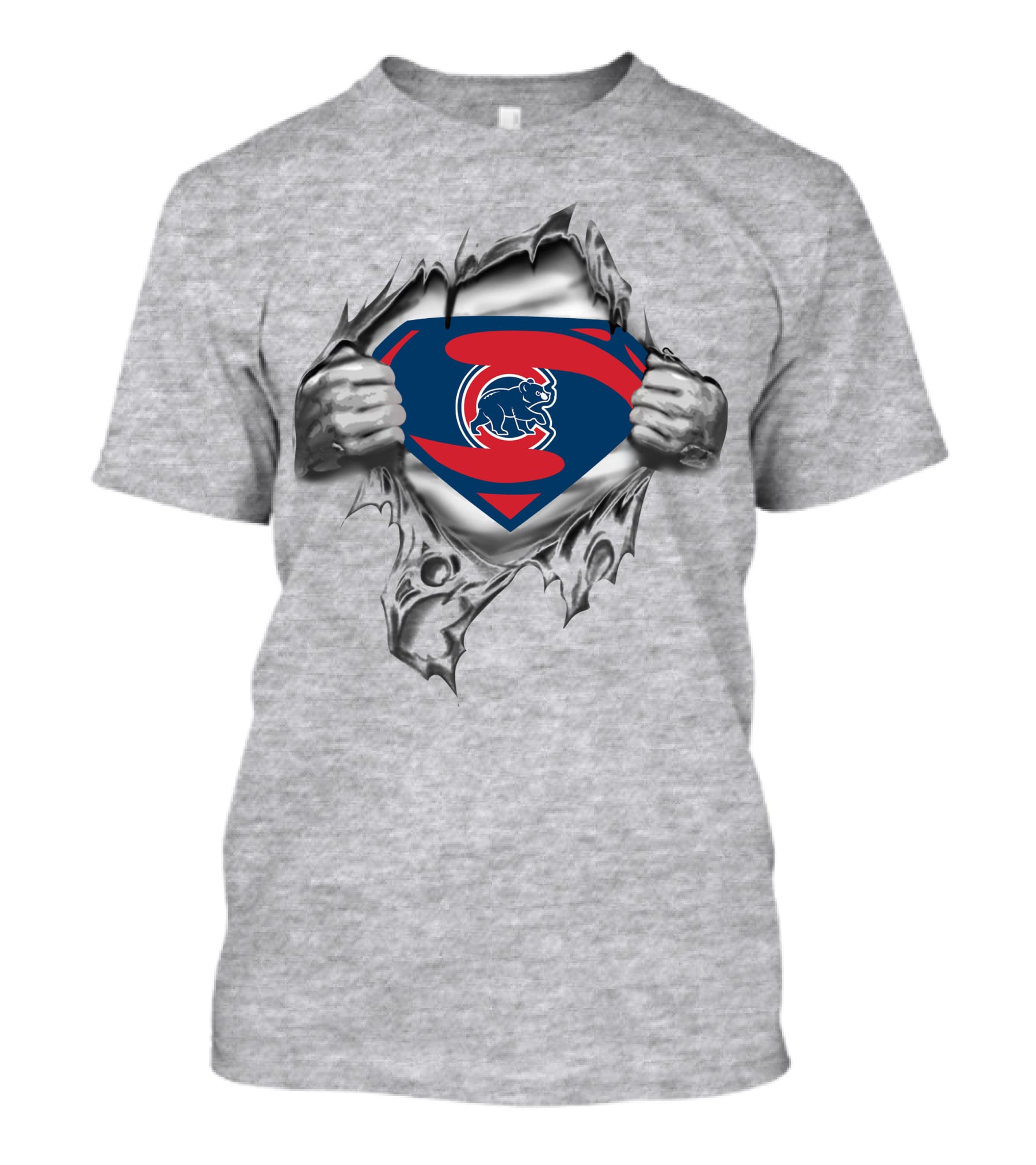 Chicago Cubs Logo Superman Symbol Fusion T-Shirt