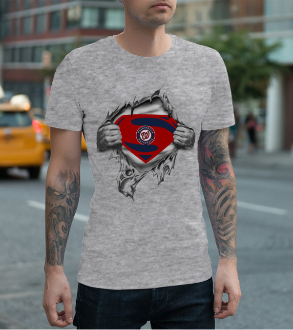 Washington Nationals Super Man Shield T-Shirt