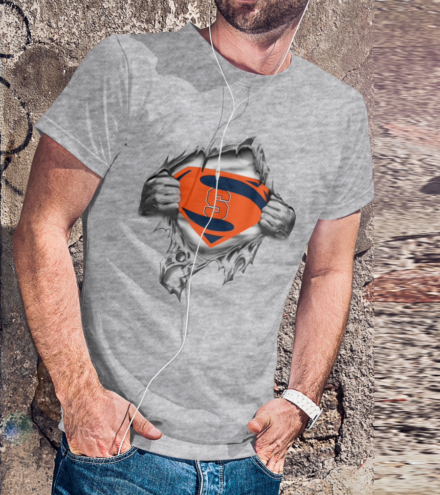 Syracuse Orange S Superman Logo Tear T-Shirt