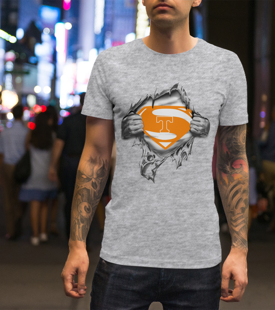 Tennessee Orange T Super Man Logo Reveal T-Shirt
