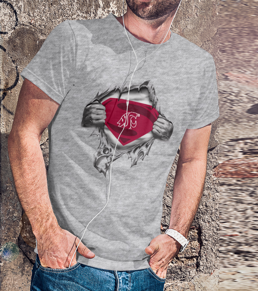 Washington State Cougars Superman T-Shirt