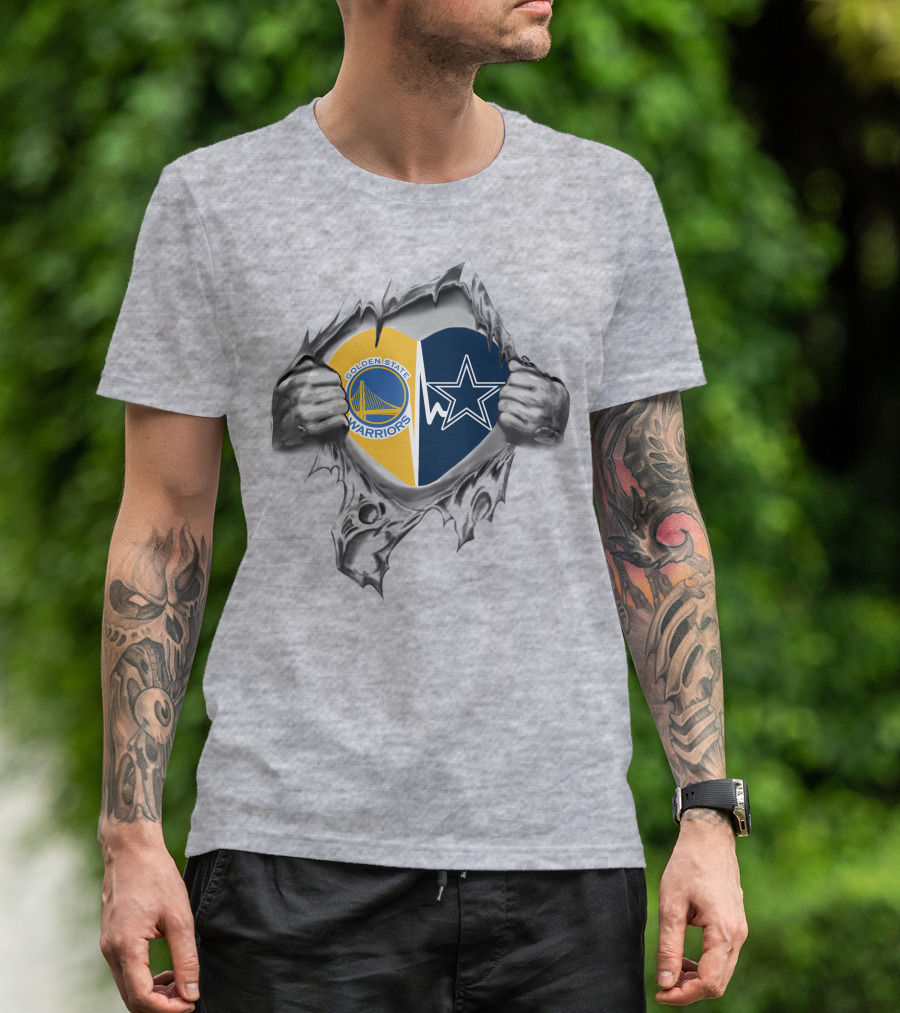 Golden State Warriors Dallas Cowboys It's In My Heart T-Shirt