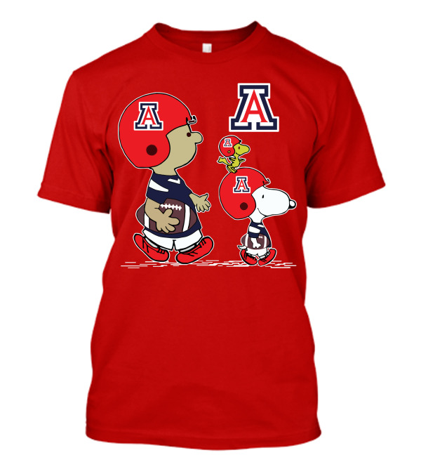 Arizona Wildcats Snoopy Football Team Peanuts Characters T-Shirt
