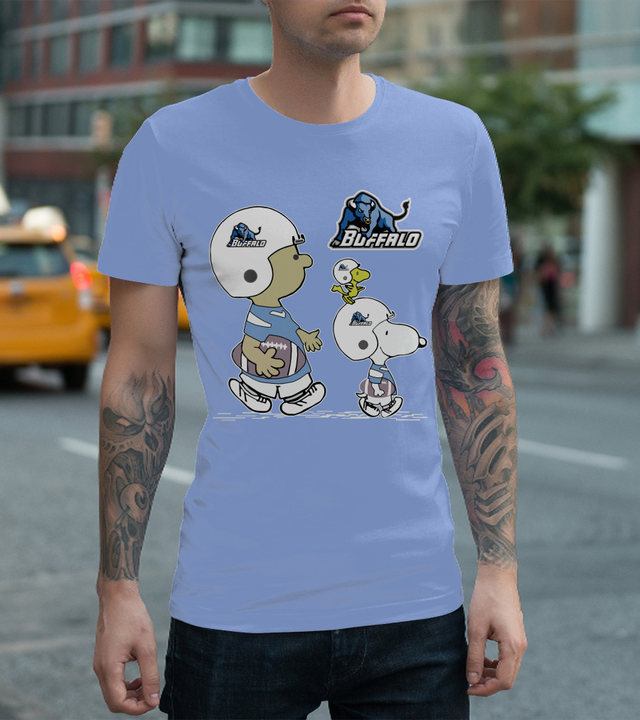 Buffalo Snoopy Helmet Football Team Peanuts Characters T-Shirt