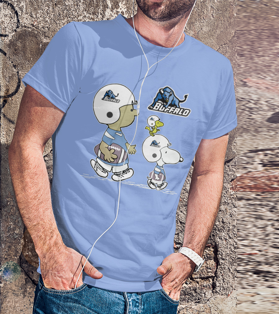 Buffalo Snoopy Helmet Football Team Peanuts Characters T-Shirt