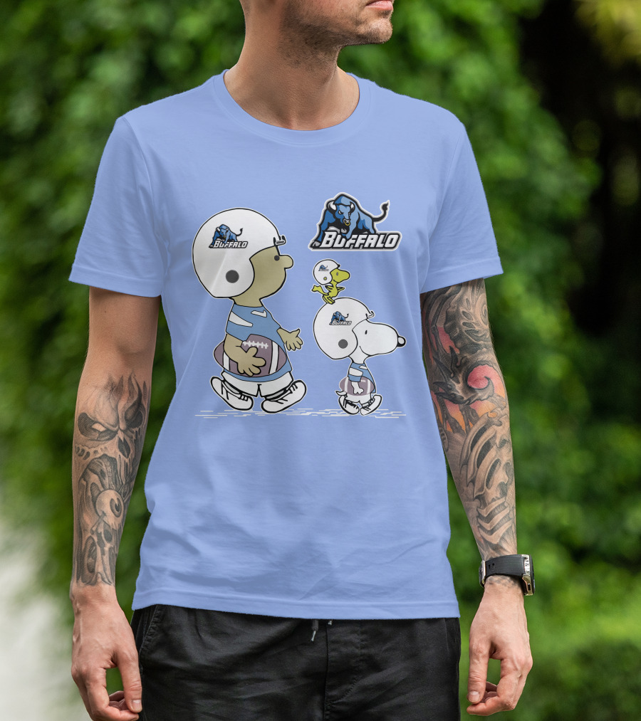 Buffalo Snoopy Helmet Football Team Peanuts Characters T-Shirt