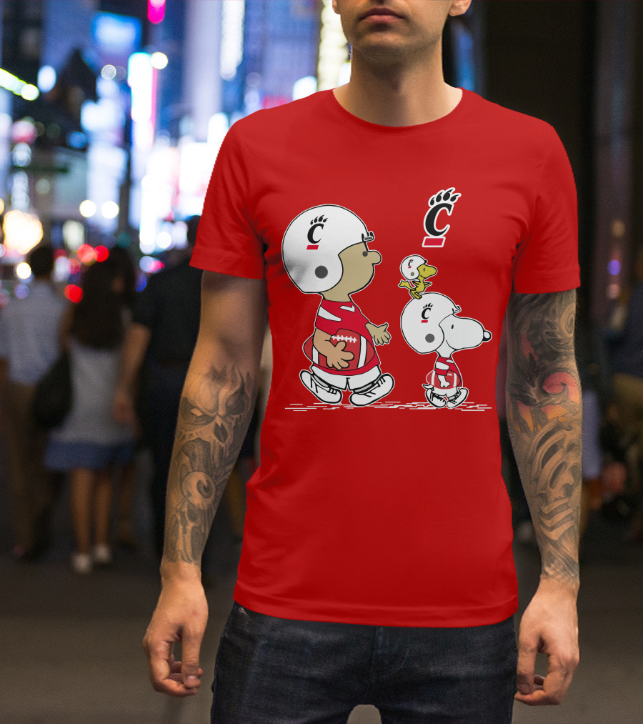 Cincinnati Bearcats Football Snoopy And Woodstock Game Day T-Shirt
