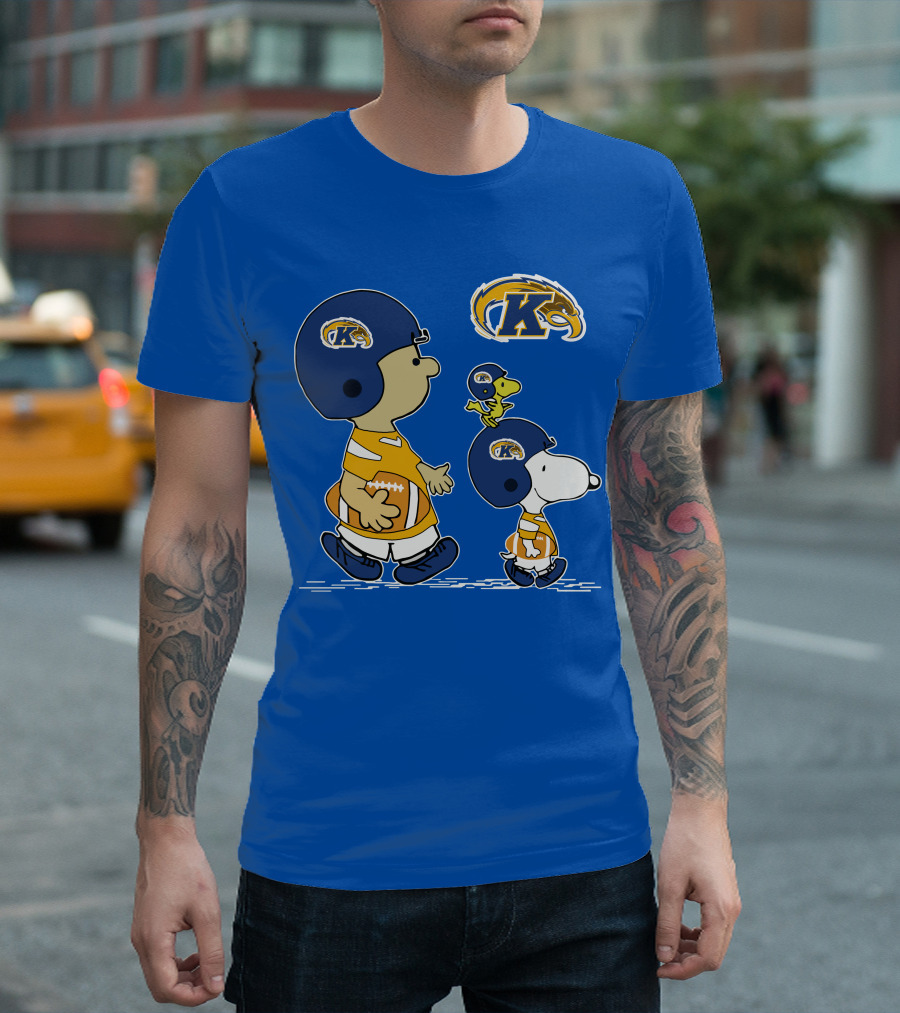 Kent State Golden Flashes Football Snoopy and Woodstock Peanuts Sports T-Shirt