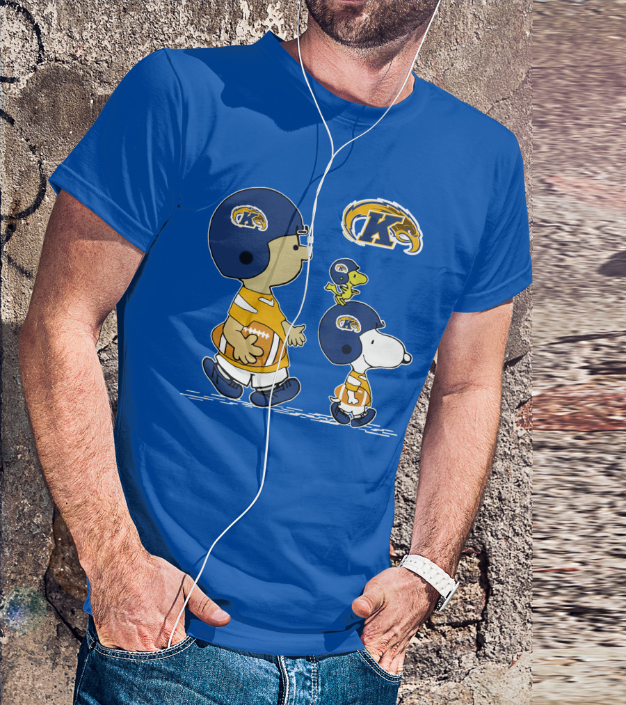 Kent State Golden Flashes Football Snoopy And Woodstock Peanuts Sports T-Shirt