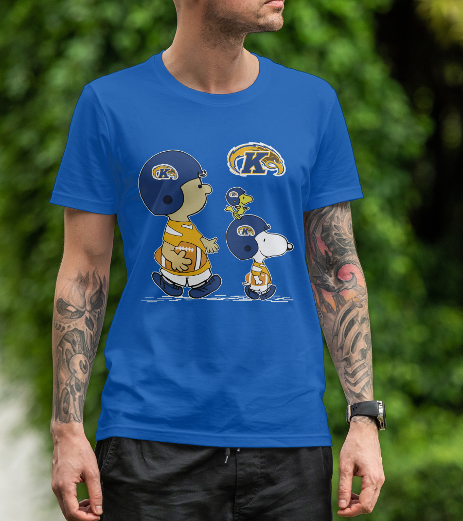 Kent State Golden Flashes Football Snoopy And Woodstock Peanuts Sports T-Shirt