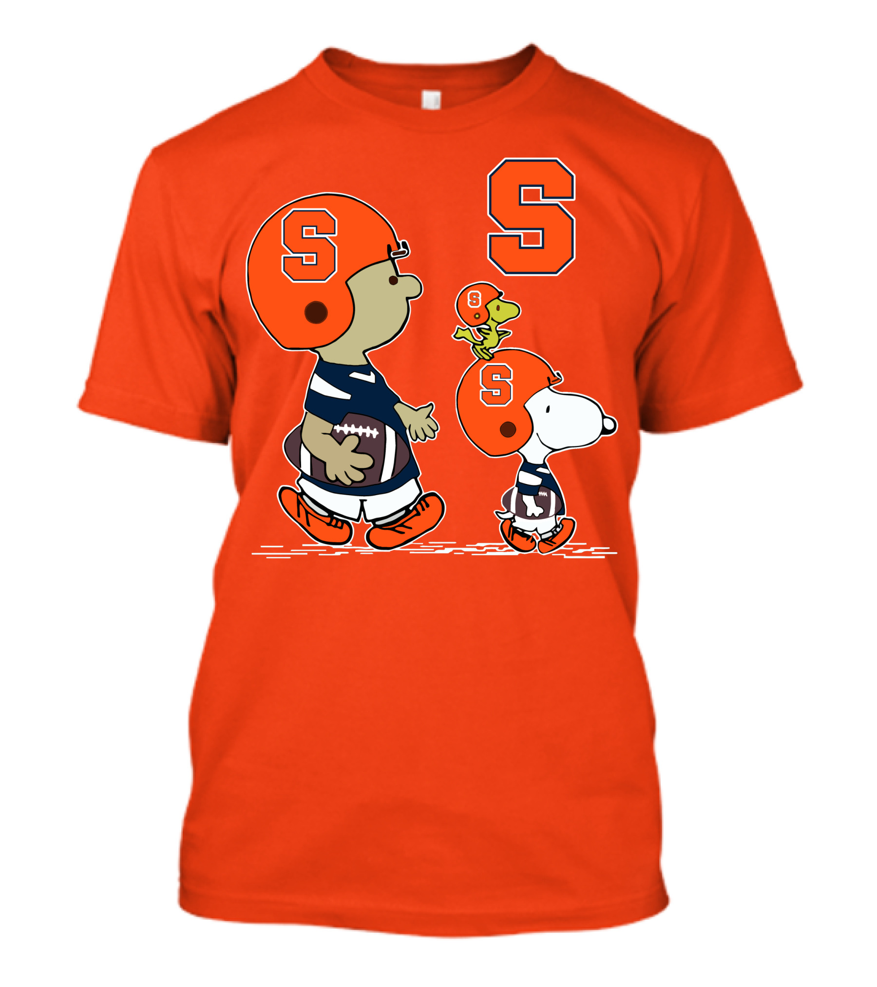 Syracuse Orange Snoopy Football Peanuts Characters T-Shirt