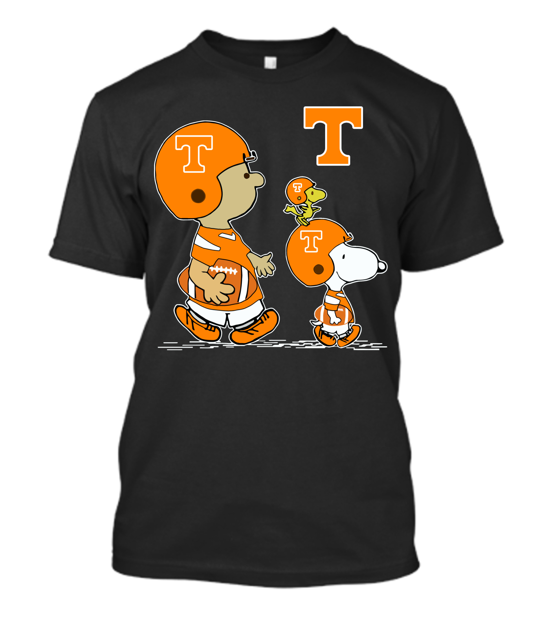 Tennessee Volunteers Snoopy Woodstock Peanuts Football Helmet Team Spirit T-Shirt