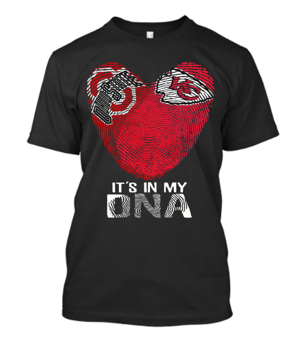 It's In My DNA Ohio State Chiefs Fingerprint Heart T-Shirt