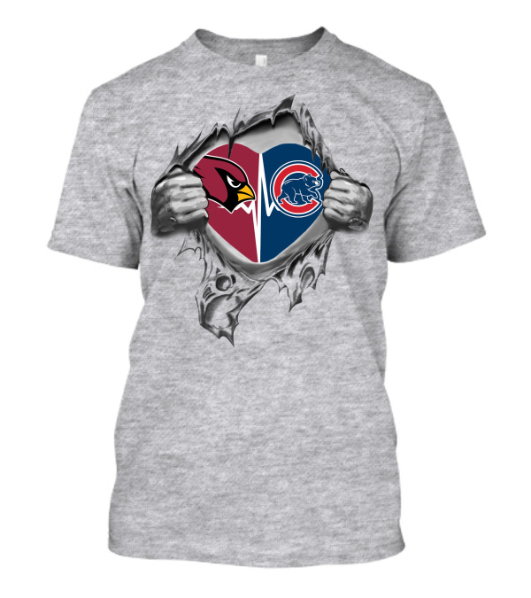 Cardinals Cubs Heartbeat Rivalry Passion T-Shirt