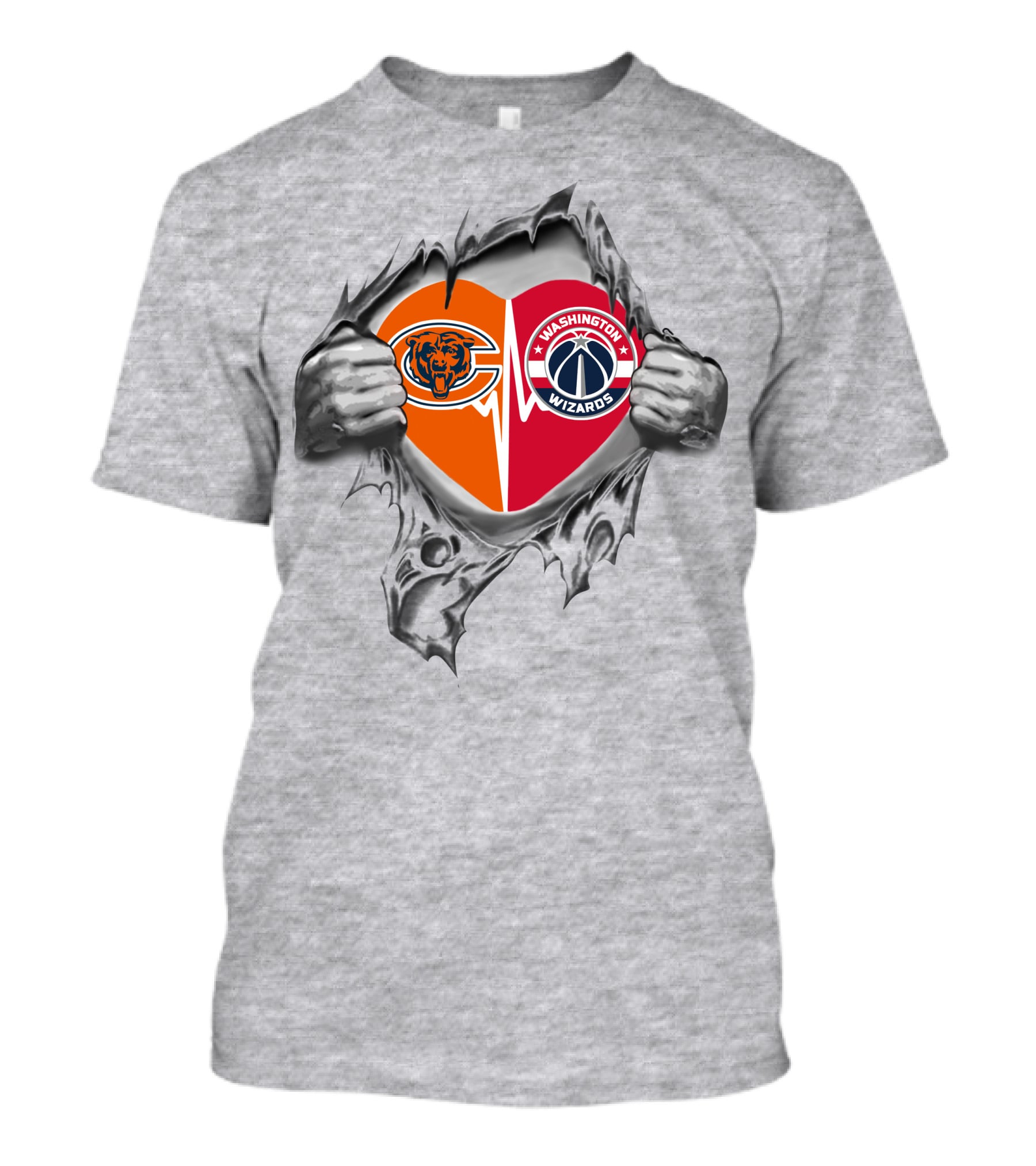 Bears Chicago Washington Wizards Heart T-Shirt