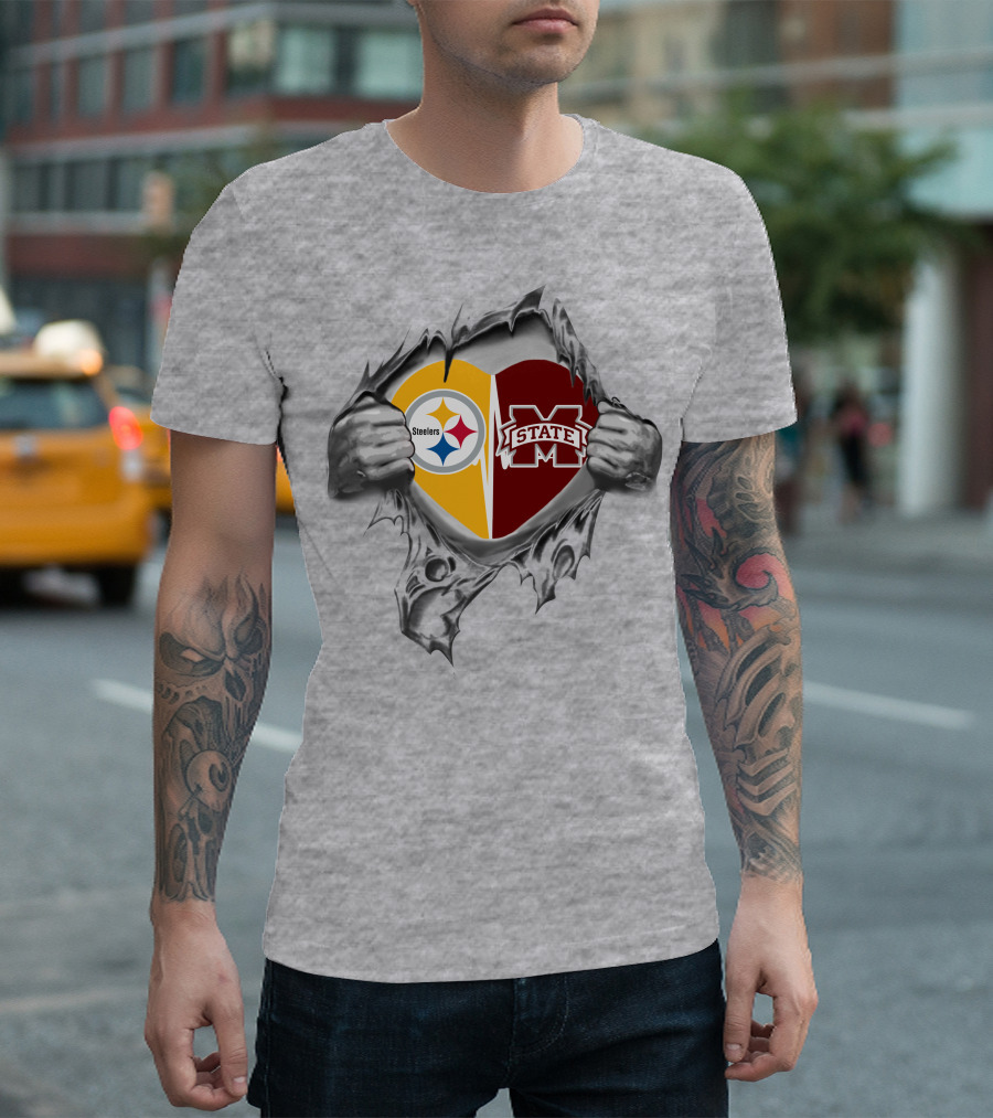Steelers MS State Heart T-Shirt