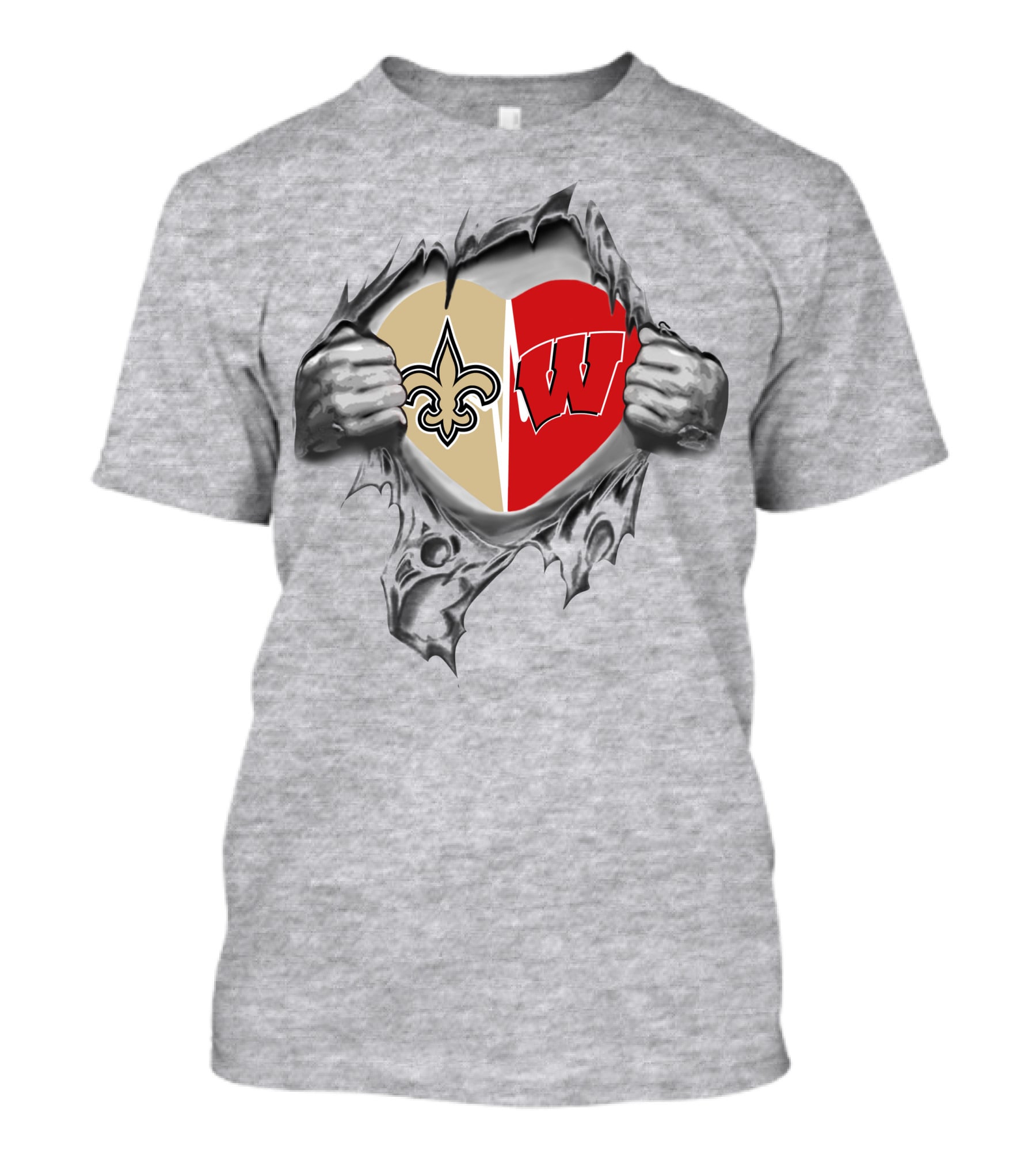 Saints Wisconsin Badgers Heart Saints Badgers It's In My Heart T-Shirt