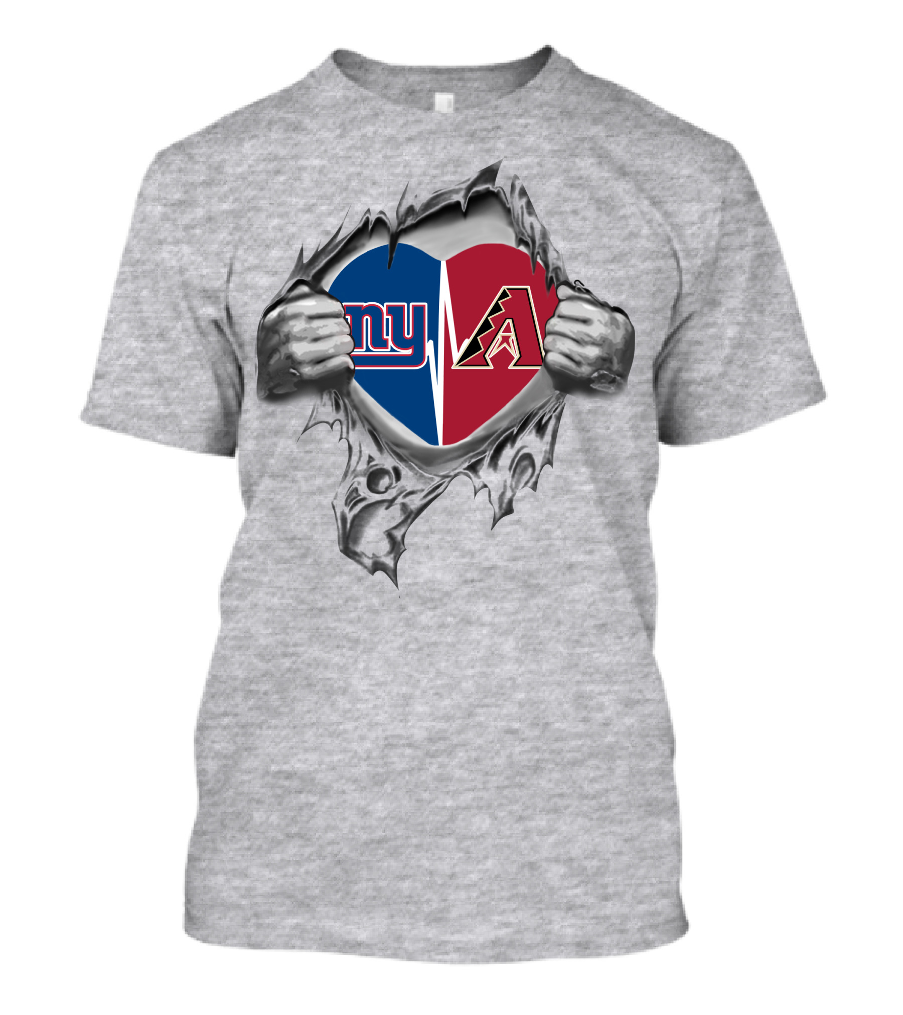 Giants Diamondbacks Heartbeat Loyal Fan Spirit T-Shirt